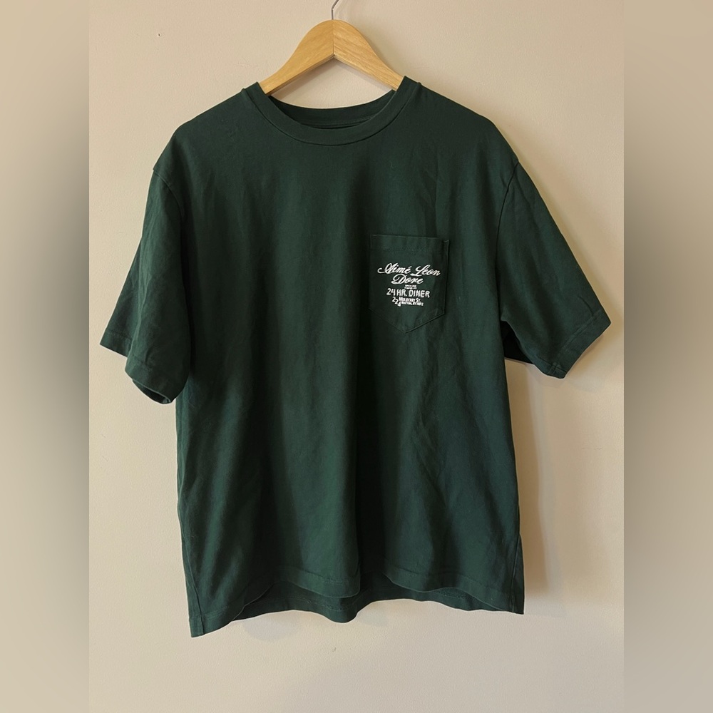 Aimé Leon Dore Green t-shirt - worn once - Size L - 24 hr Diner